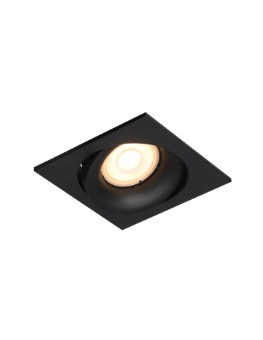 Italux Ponar Sufitowa Podtynkowa 1xGU10 10W Czarny piaskowany DL-26451-GU10-BK