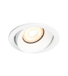 Lampy podtynkowe okrągłe - Italux Oker Sufitowa Podtynkowa 1xGU10 10W Biały piaskowany DL-26260-GU10-WH - product 1