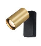 Kinkiety regulowane - Italux Nesto Kinkiet 1xGU10 10W Czarny, złoty WL-23436-1-BK-GD - product 1