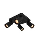 Lampy sufitowe regulowane - spoty - Italux Nesto Reflektorek/Spot 4xGU10 10W Czarny piaskowany SPL-23436-4S-BK - product 1