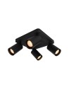 Italux Nesto Reflektorek/Spot 4xGU10 10W Czarny piaskowany SPL-23436-4S-BK