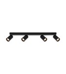 Lampy sufitowe regulowane - spoty - Italux Nesto Reflektorek/Spot 4xGU10 10W Czarny piaskowany SPL-23436-4-BK - product 1