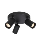 Lampy sufitowe regulowane - spoty - Italux Nesto Reflektorek/Spot 3xGU10 10W Czarny piaskowany SPL-23436-3R-BK - product 1