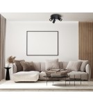 Lampy sufitowe regulowane - spoty - Italux Nesto Reflektorek/Spot 3xGU10 10W Czarny piaskowany SPL-23436-3R-BK - product 2