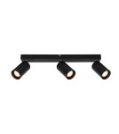 Lampy sufitowe regulowane - spoty - Italux Nesto Reflektorek/Spot 3xGU10 10W Czarny piaskowany SPL-23436-3-BK - product 1