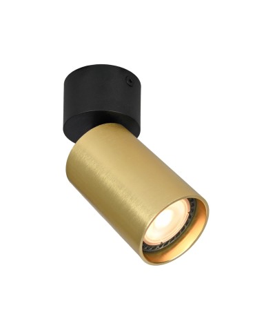 Italux Nesto Reflektorek/Spot 1xGU10 10W Czarny, mosiężny SPL-23436-1R-BK-BRSS