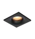 Lampy podtynkowe hermetyczne - Italux Naru Sufitowa Podtynkowa 1xGU10 10W IP44 Czarny piaskowany DL-61903-IP44-BK - product 1