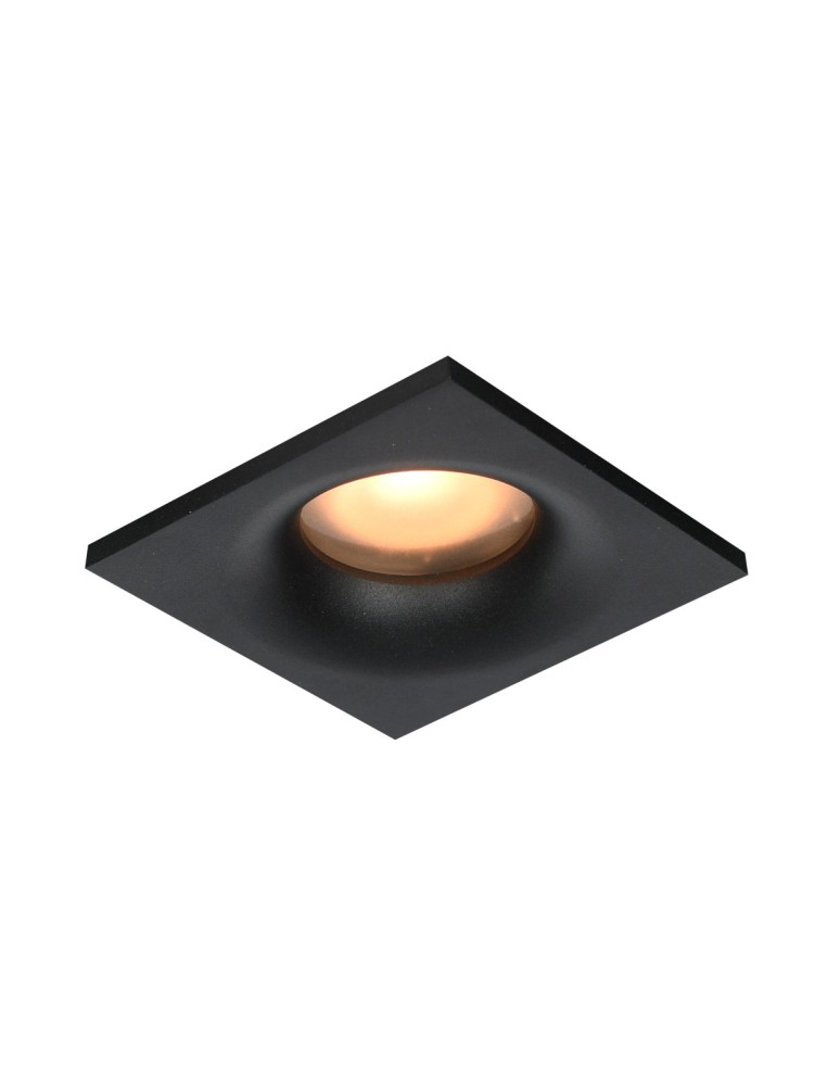 Italux Naru Sufitowa Podtynkowa 1xGU10 10W IP44 Czarny piaskowany DL-61903-IP44-BK