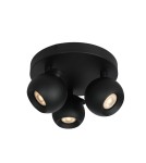 Lampy sufitowe regulowane - spoty - Italux Lafin Reflektorek/Spot 3xGU10 10W Czarny piaskowany SPL-45379-3R-BK - product 1