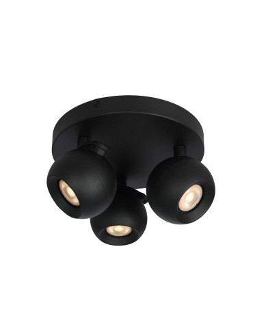 Italux Lafin Reflektorek/Spot 3xGU10 10W Czarny piaskowany SPL-45379-3R-BK