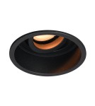Lampy podtynkowe okrągłe - Italux Gralte Sufitowa Podtynkowa 1xGU10 10W Czarny piaskowany DL-88290-GU-BK - product 1
