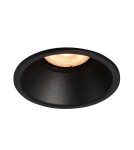 Lampy podtynkowe okrągłe - Italux Barto Sufitowa Podtynkowa 1xGU10 10W Czarny piaskowany DL-60327C-BK - product 1