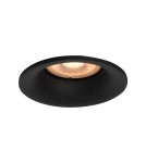 Lampy podtynkowe okrągłe - Italux Barto Sufitowa Podtynkowa 1xGU10 10W Czarny piaskowany DL-60327A-BK - product 1