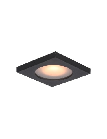 Italux Antar Sufitowa Podtynkowa 1xGU10 10W IP44 Czarny piaskowany DL-26385S-GU10-BK