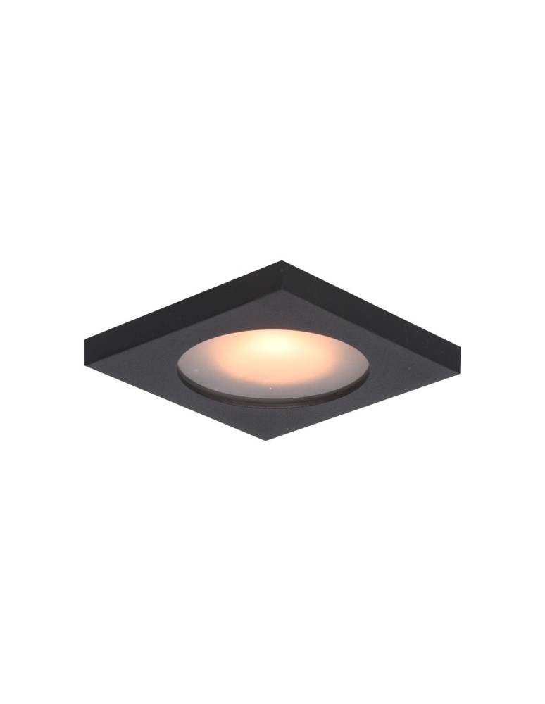 Italux Antar Sufitowa Podtynkowa 1xGU10 10W IP44 Czarny piaskowany DL-26385S-GU10-BK