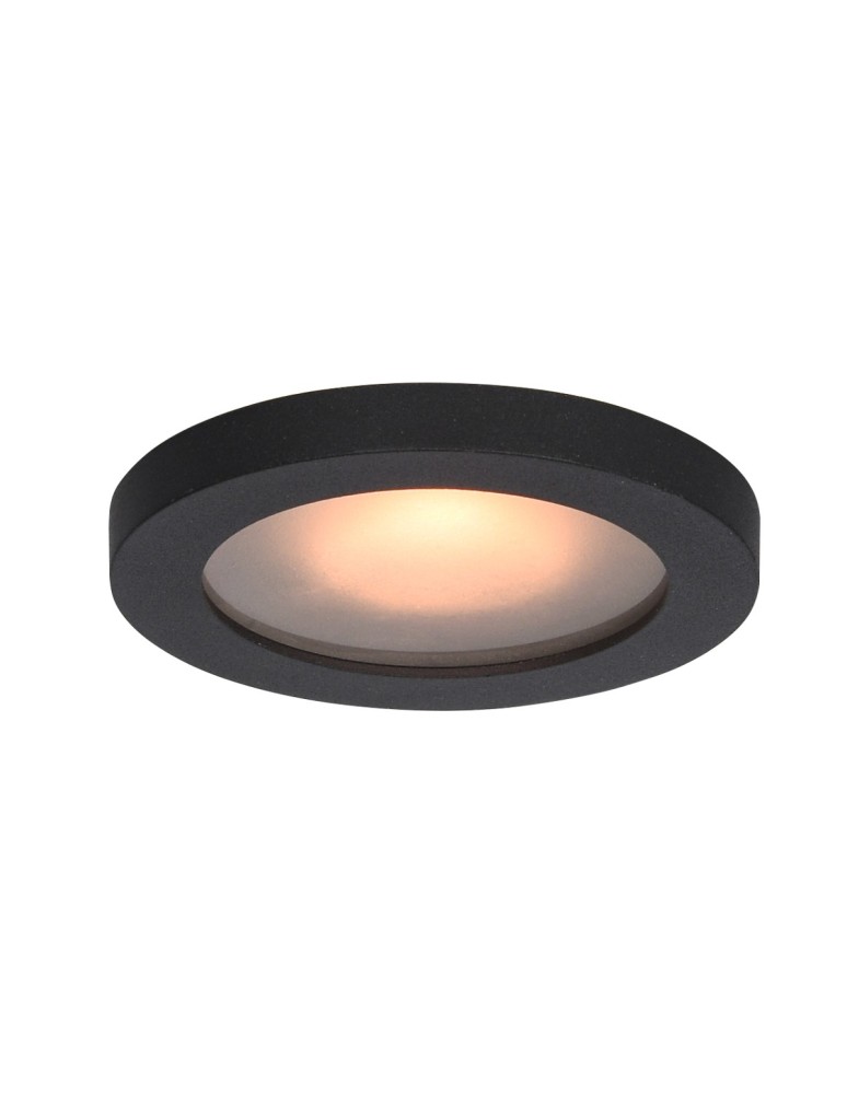 Italux Antar Sufitowa Podtynkowa 1xGU10 10W IP44 Czarny piaskowany DL-26385-GU10-BK