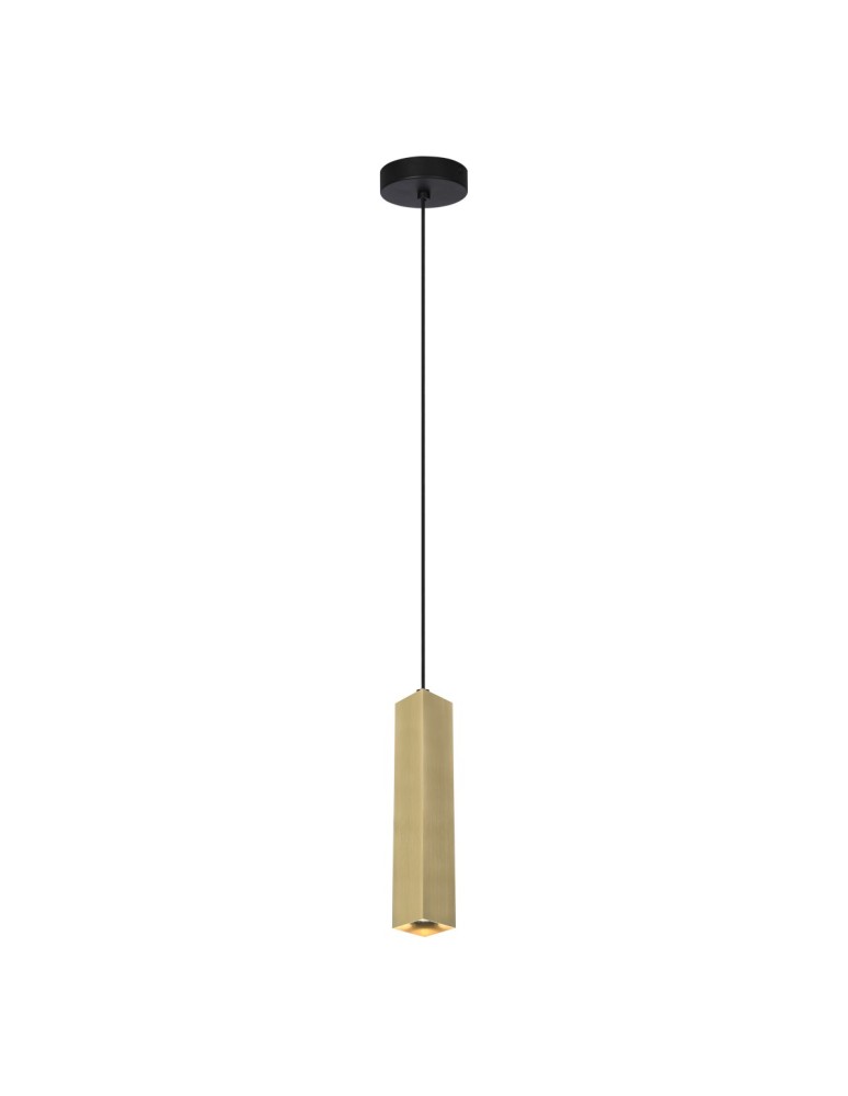 Italux Ander Wisząca 1xGU10 10W Czarny, mosiężny PND-28394-1-GD