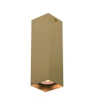 Oprawy sufitowe kwadratowe - Italux Ander Natynkowa 1xGU10 10W Czarny, mosiężny CLN-28394-M-GD - product 1