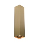 Oprawy sufitowe kwadratowe - Italux Ander Natynkowa 1xGU10 10W Czarny, mosiężny CLN-28394-L-GD - product 1