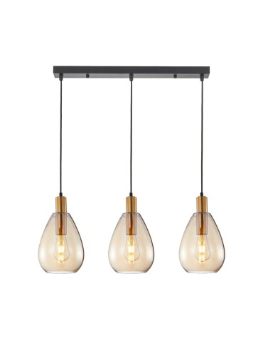 Italux Zulo Wisząca 3xE27 40W Mosiądz PND-27812-3-BRO-AMB
