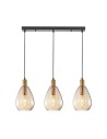 Italux Zulo Wisząca 3xE27 40W Mosiądz PND-27812-3-BRO-AMB