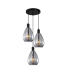Lampy wiszące potrójne - Italux Zulo Wisząca 3xE27 40W Czarny PND-27812-3A-BK-SG - product 1