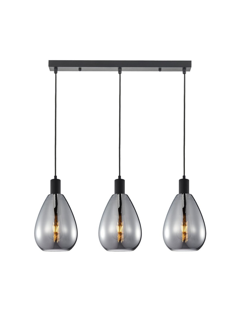 Italux Zulo Wisząca 3xE27 40W Czarny PND-27812-3-BK-SG