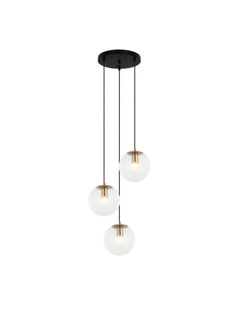 Italux Sarpo Wisząca 3xE27 40W Mosiądz PND-58867-3S-BK-BRO