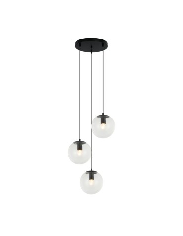 Italux Sarpo Wisząca 3xE27 40W Czarny PND-58867-3S-BK