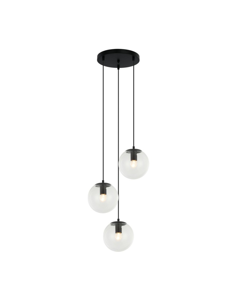 Italux Sarpo Wisząca 3xE27 40W Czarny PND-58867-3S-BK