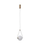 Italux Rastia Wisząca 1xLED 6W 650 lm 3000K (Ciepła biel) złoty PND-34361-S-HBR-OPAL Italux Rastia Wisząca 1xLED 6W 650 lm 3000K (Ciepła biel) złoty PND-34361-S-HBR-OPAL