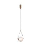 Italux Rastia Wisząca 1xLED 6W 650 lm 3000K (Ciepła biel) złoty PND-34361-S-HBR-OPAL Italux Rastia Wisząca 1xLED 6W 650 lm 3000K (Ciepła biel) złoty PND-34361-S-HBR-OPAL