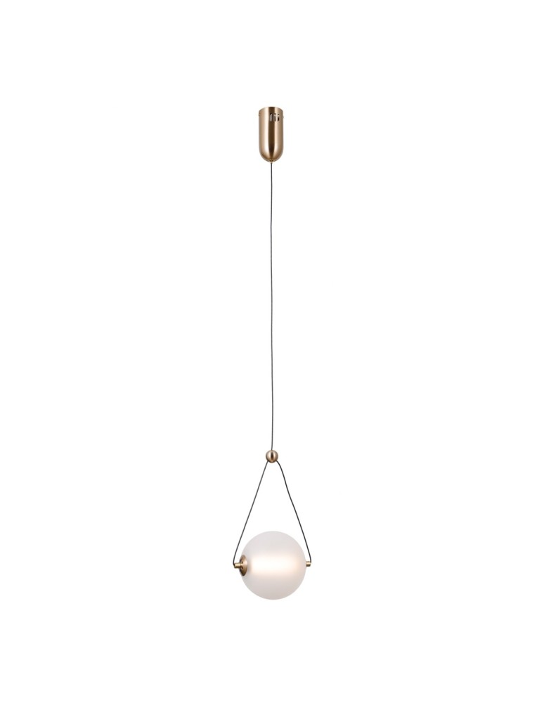 Italux Rastia Wisząca 1xLED 6W 650 lm 3000K (Ciepła biel) złoty PND-34361-S-HBR-OPAL Italux Rastia Wisząca 1xLED 6W 650 lm 3000K (Ciepła biel) złoty PND-34361-S-HBR-OPAL