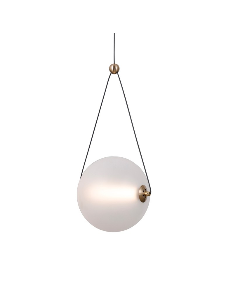 Italux Rastia Wisząca 1xLED 9W 975 lm 3000K (Ciepła biel) złoty PND-34361-M-HBR-OPAL