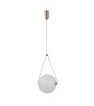 Italux Rastia Wisząca 1xLED 12W 1300 lm 3000K (Ciepła biel) złoty PND-34361-L-HBR-OPAL Italux Rastia Wisząca 1xLED 12W 1300 lm 3000K (Ciepła biel) złoty PND-34361-L-HBR-OPAL