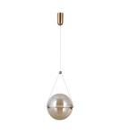 Lampy wiszące kule - Italux Rastia Wisząca 1xLED 12W 1095 lm 3000K (Ciepła biel) złoty PND-34361-L-HBR-AMB - product 3
