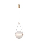 Italux Rastia Wisząca 1xLED 12W 1300 lm 3000K (Ciepła biel) złoty PND-34361-L-HBR-OPAL Italux Rastia Wisząca 1xLED 12W 1300 lm 3000K (Ciepła biel) złoty PND-34361-L-HBR-OPAL