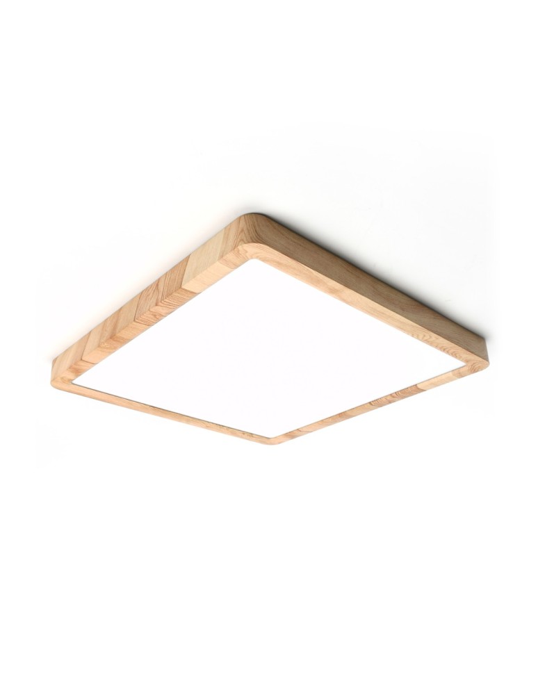 Italux Olbis Plafon 1xLED 24W 2900 lm 2800K+4000K+ 6000K (Ciepła biel) IP44 drewno PLF-63827-300L-24W-WO