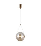 Lampy wiszące kule - Italux Rastia Wisząca 1xLED 12W 1095 lm 3000K (Ciepła biel) złoty PND-34361-L-HBR-AMB - product 2
