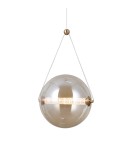 Lampy wiszące kule - Italux Rastia Wisząca 1xLED 12W 1095 lm 3000K (Ciepła biel) złoty PND-34361-L-HBR-AMB - product 1