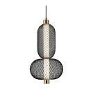 Lampy wiszące pojedyncze - Italux Marco Wisząca 1xLED 10W 590 lm 3000K (Ciepła biel) czarny PND-84283-2-BK - product 1