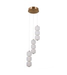 Lampy wiszące potrójne - Italux Ganti Wisząca 3xLED 20W 2170 lm 3000K (Ciepła biel) złoty PND-34362-9-HBR-OPAL - product 2