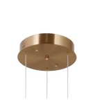 Lampy wiszące potrójne - Italux Ganti Wisząca 3xLED 20W 2170 lm 3000K (Ciepła biel) złoty PND-34362-9-HBR-OPAL - product 3