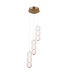 Lampy wiszące potrójne - Italux Ganti Wisząca 3xLED 20W 2170 lm 3000K (Ciepła biel) złoty PND-34362-9-HBR-OPAL - product 1