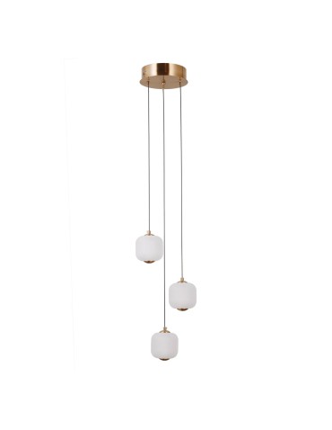 Italux Ganti Wisząca 3xLED 8W 865 lm 3000K (Ciepła biel) złoty PND-34362-3-HBR-OPAL - produkt 2