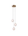 Italux Ganti Wisząca 3xLED 8W 865 lm 3000K (Ciepła biel) złoty PND-34362-3-HBR-OPAL