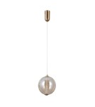Lampy wiszące pojedyncze - Italux Butero Wisząca 1xLED 9W 825 lm 3000K (Ciepła biel) złoty PND-34359-M-HBR-AMB - product 3
