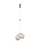 Lampy wiszące - Italux Butero Wisząca 3xLED 12W 1095 lm 3000K (Ciepła biel) złoty PND-34359-3-HBR-AMB - product 2
