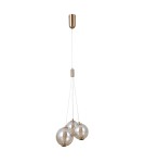 Lampy wiszące - Italux Butero Wisząca 3xLED 12W 1095 lm 3000K (Ciepła biel) złoty PND-34359-3-HBR-AMB - product 3