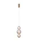 Italux Butero Wisząca 1xLED 12W 1095 lm 3000K (Ciepła biel) złoty PND-34359-3V-HBR-AMB Italux Butero Wisząca 1xLED 12W 1095 lm 3000K (Ciepła biel) złoty PND-34359-3V-HBR-AMB